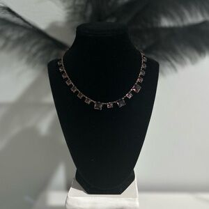 Elegant Gold and Dark Purple Necklace